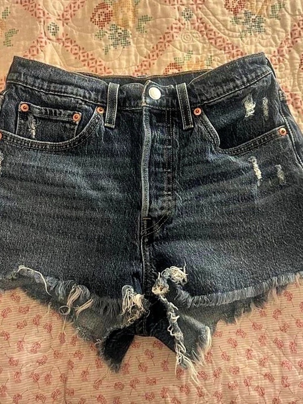Levi's 501 Original Cutoff Denim Shorts Blue